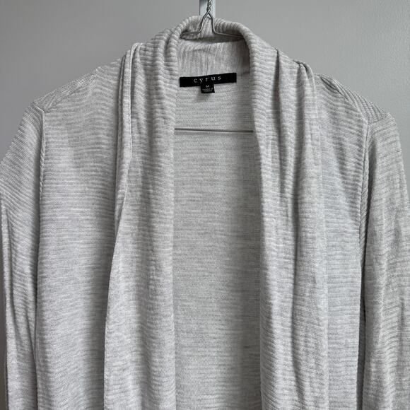 Cyrus sz M gray open cardigan - Picture 2 of 8
